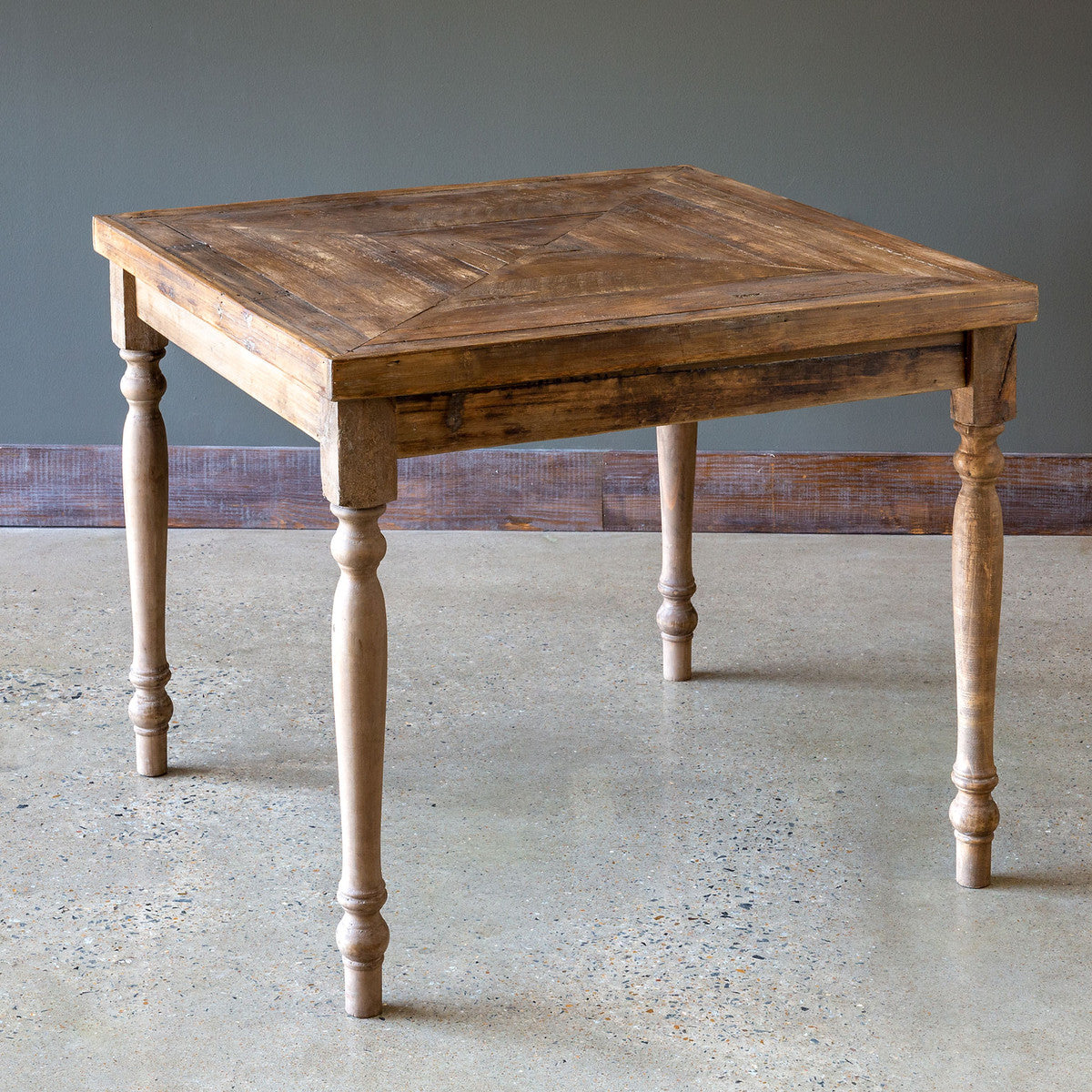 Reclaimed Wood Square Display Table