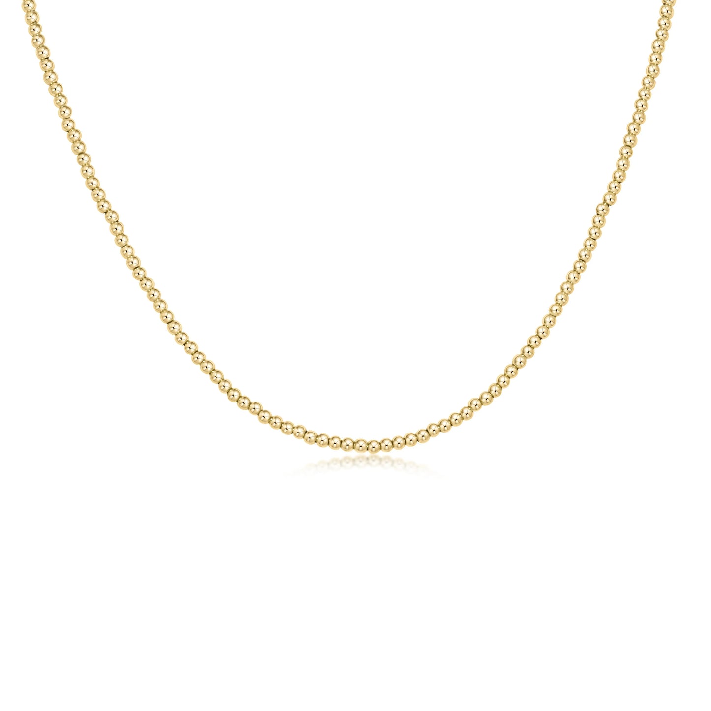 Choker Classic Gold 2MM Bead 17"