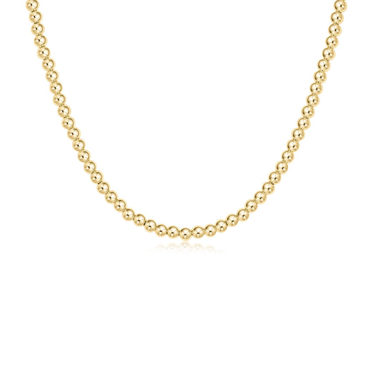 Choker Classic Gold 4mm Bead17"