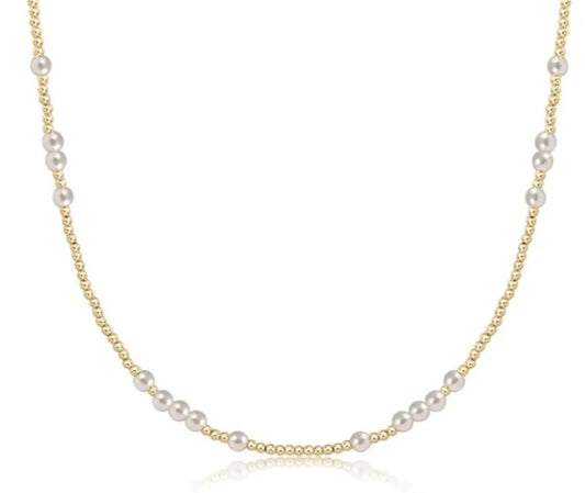 Choker Hope Unwritten-4mm Pear -15”