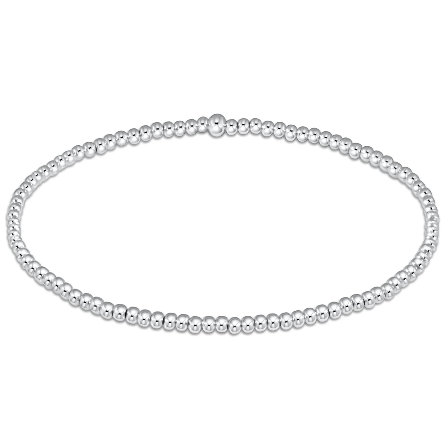 Classic Sterling 2mm bead bracelet