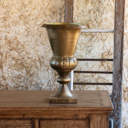 ANTIQUED GOLD CHURCH URN