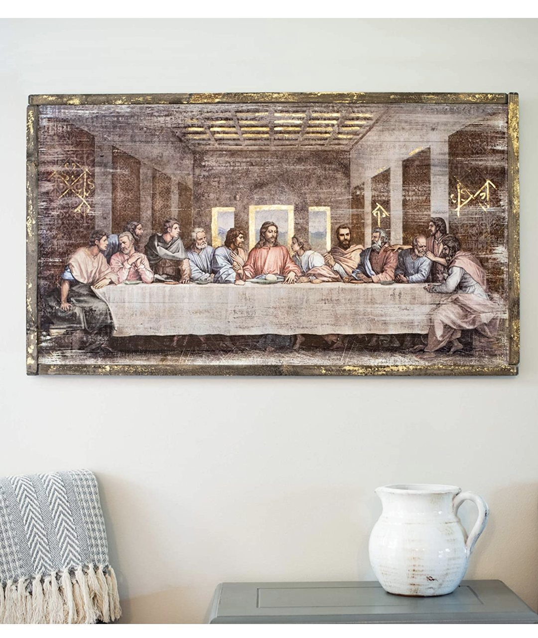 The Last Supper Framed Panel w/Leafing