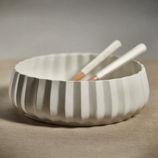 Catalina Ceramic Bowl - White - Large