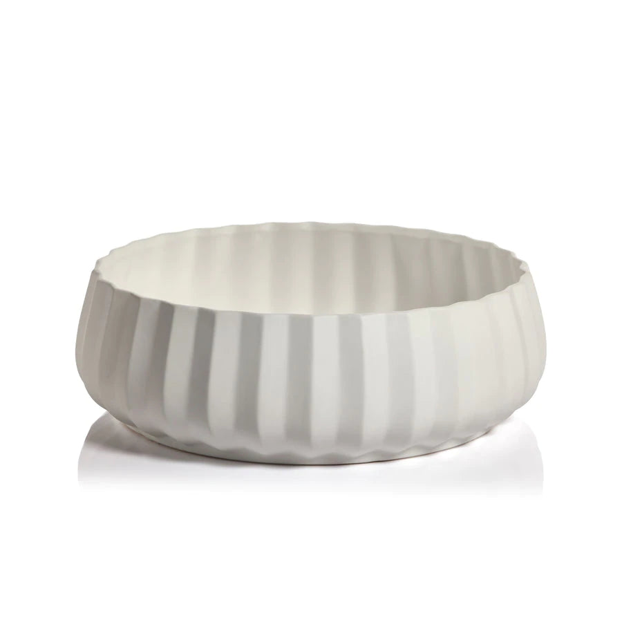 Catalina Ceramic Bowl - White - Large