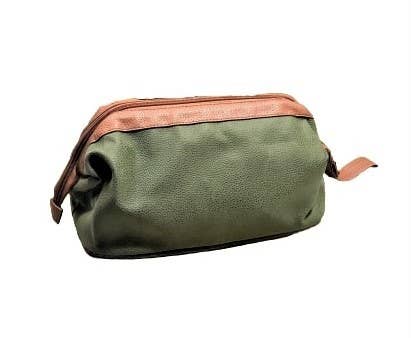 Dopp Kit - Millwood Green Faux Suede