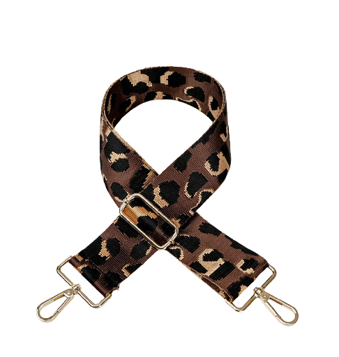 Brown Cheetah "Guitar" Bag Strap