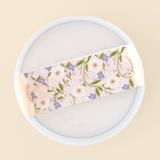 Tumbler Lid Tag-Floral Haven Lilac