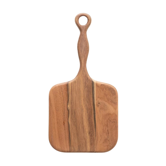 Acacia Wood Cheese/Cutting Board w/Handle