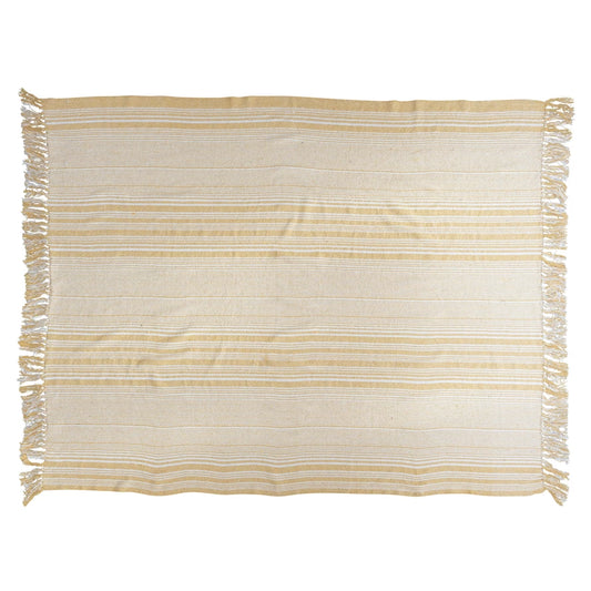 Woven Recycled Cotton Throw & Tassels