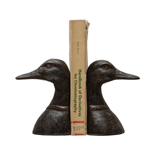 Cast Iron Duck Head Bookends