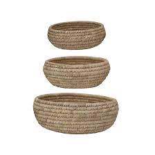 Grass Leaf Baskets Assorted Sizes