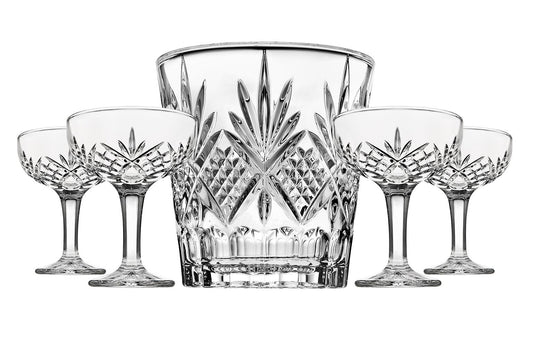 Dublin Champagne 4coup/ice Bucket w/4 glasses