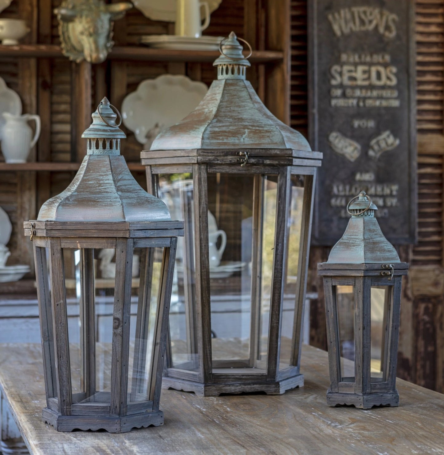 French Quarter Lantern s/3