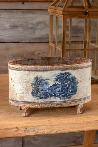 Blue Pastoral Oblong