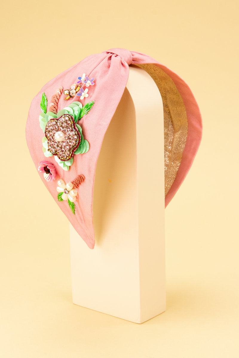 Embroidered Floral Headband