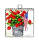 Mini Bucket of Geraniums Print